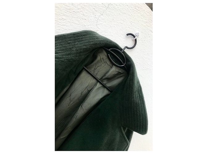 Abrigo Max Mara de lana verde oscuro - vista 13