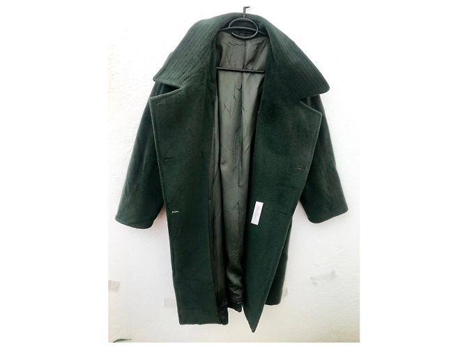 Abrigo Max Mara de lana verde oscuro - vista 14