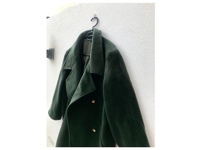 Abrigo Max Mara de lana verde oscuro - vista 3