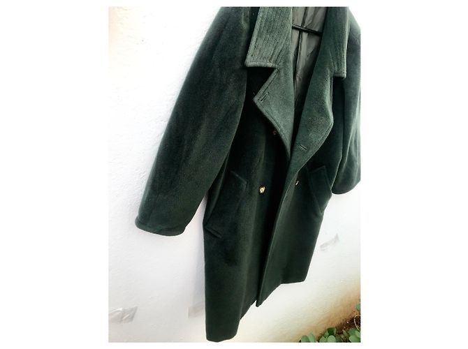Abrigo Max Mara de lana verde oscuro - vista 4