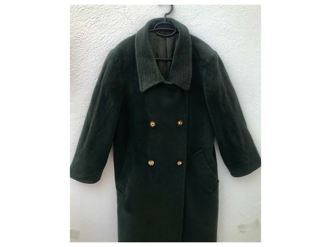 Abrigo Max Mara de lana verde oscuro - vista 5