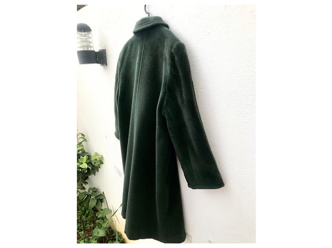 Abrigo Max Mara de lana verde oscuro - vista 8