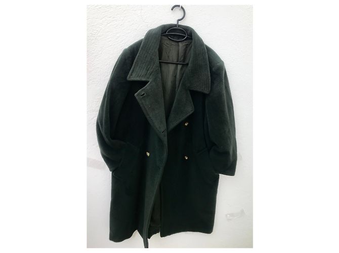Abrigo Max Mara de lana verde oscuro - vista 9