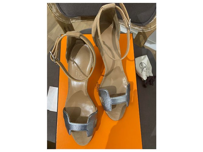 Hermès Sandalen 70 Premiere Beige - Ansicht 11