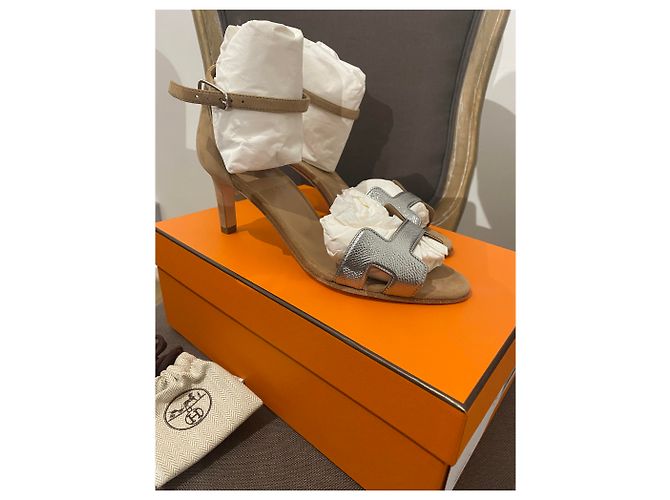 Hermès Sandalen 70 Premiere Beige - Ansicht 5