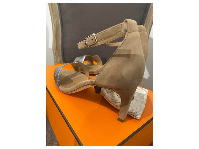Hermès Sandalen 70 Premiere Beige - Ansicht 7