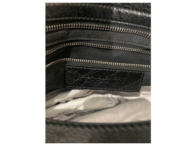 Borsa a mano Balenciaga Giante City 12 in pelle d'agnello nera - vista 3