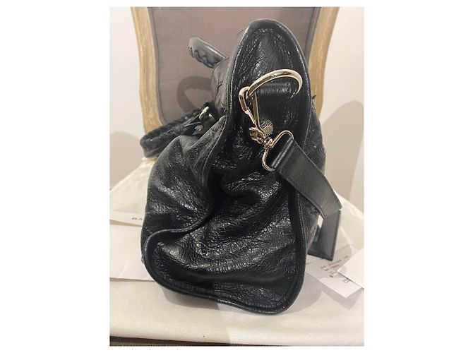 Borsa a mano Balenciaga Giante City 12 in pelle d'agnello nera - vista 6