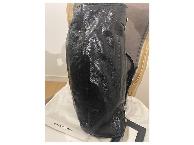 Borsa a mano Balenciaga Giante City 12 in pelle d'agnello nera - vista 7