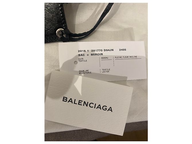 Borsa a mano Balenciaga Giante City 12 in pelle d'agnello nera - vista 9