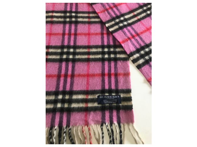 Sciarpa Burberry in cashmere rosa - vista 3