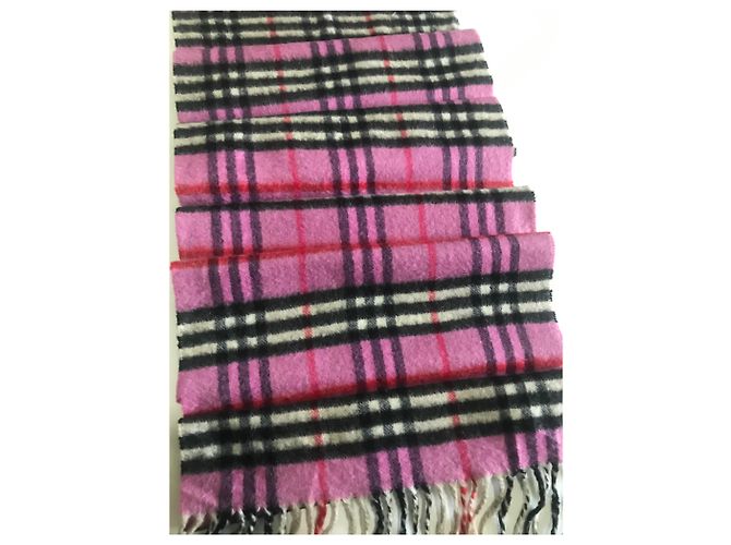 Sciarpa Burberry in cashmere rosa - vista 5