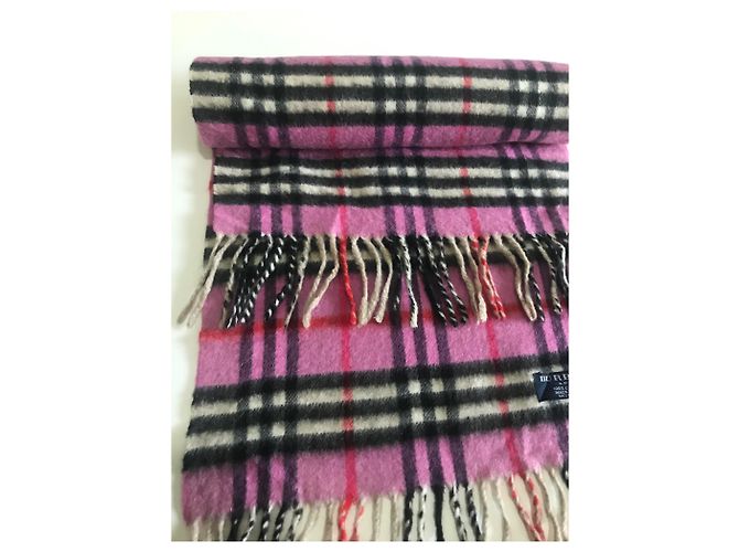 Sciarpa Burberry in cashmere rosa - vista 7