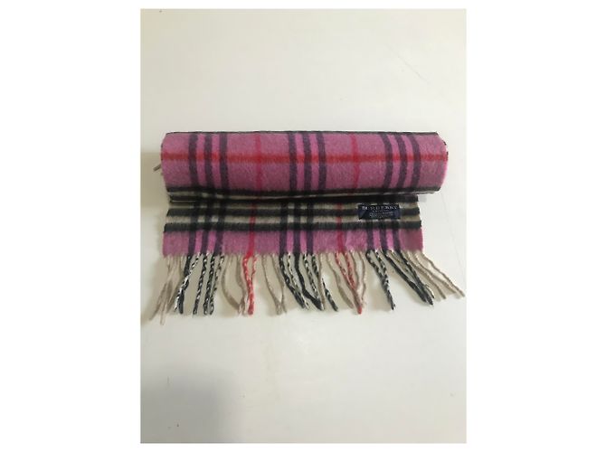 Sciarpa Burberry in cashmere rosa - vista 8