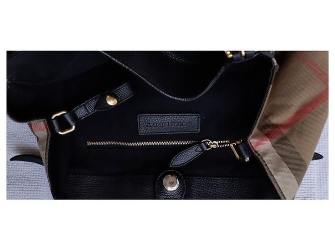 Borsa a tracolla Burberry in pelle nera Nero - vista 5