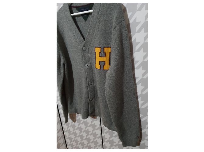 Tommy Hilfiger Cardigan Grau aus Lammwolle Mehrfarben - Ansicht 2