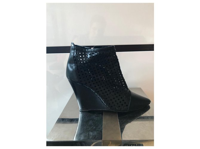 Sandro Bottines micro perforées Noir - vue 3