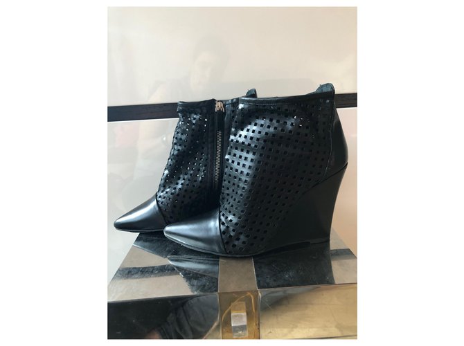 Sandro Bottines micro perforées Noir - vue 4