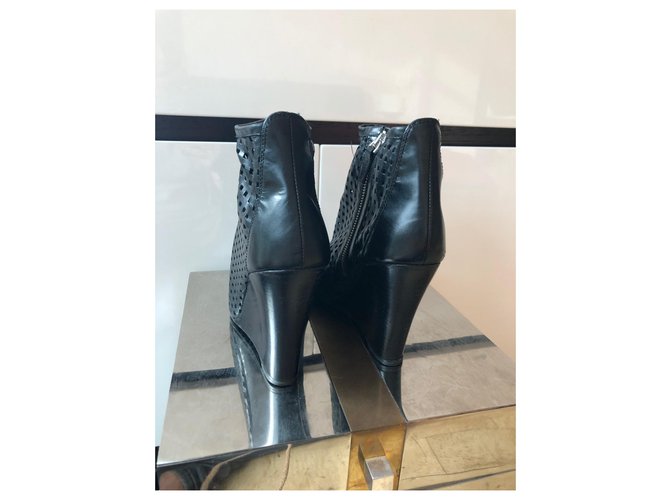 Sandro Bottines micro perforées Noir - vue 5