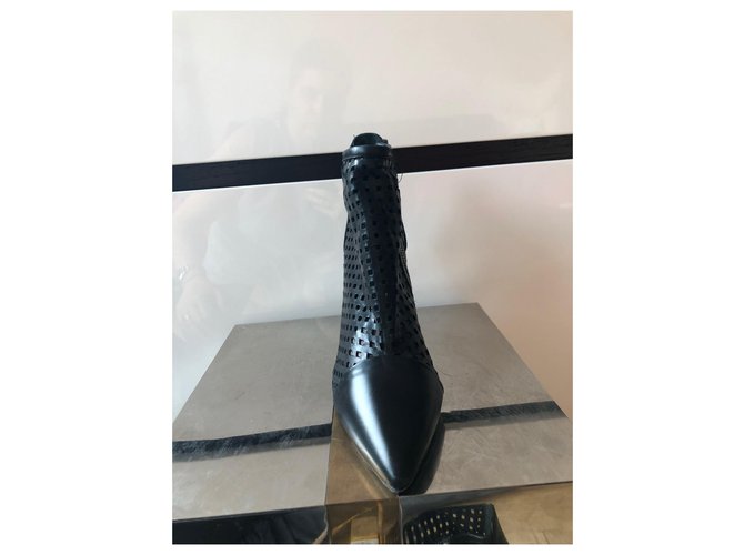 Sandro Bottines micro perforées Noir - vue 6