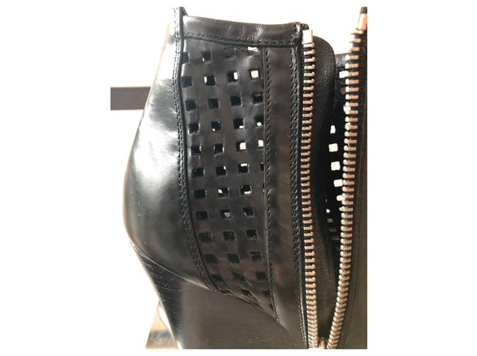Sandro Bottines micro perforées Noir - vue 7