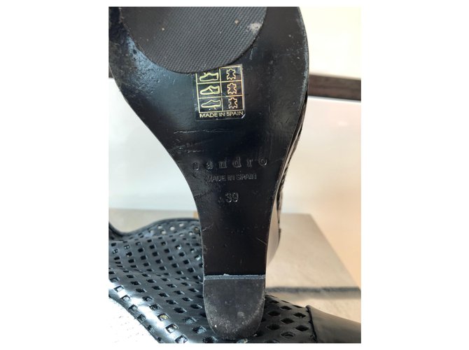 Sandro Bottines micro perforées Noir - vue 9