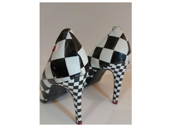 Love Moschino Liebe Moschino zweifarbige Schuhe Schwarz Weiß - Ansicht 5