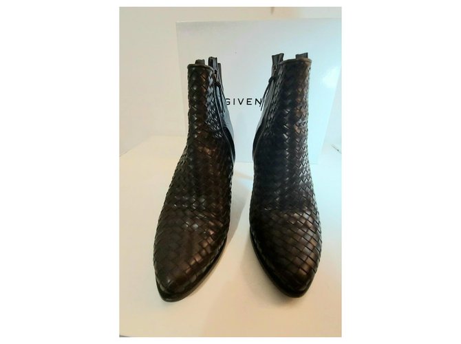 Givenchy gewebte Lederstiefeletten Dunkelbraun - Ansicht 4
