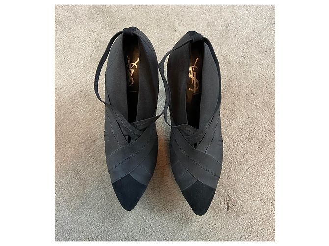 Botines Yves Saint Laurent Negros de Elastano - vista 4