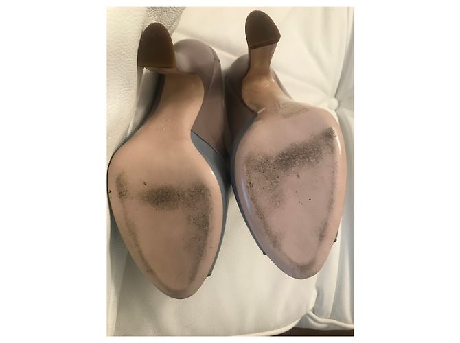Mules Miu Miu in pelle blu grigio e lavanda 39 - vista 6