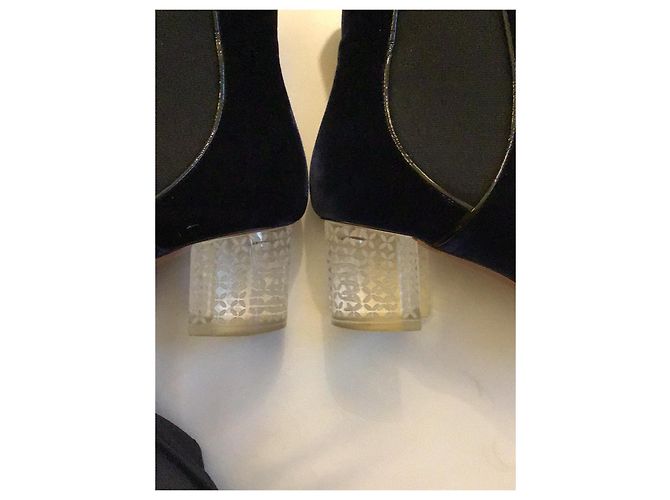 Botines Alaïa de terciopelo azul marino - vista 7