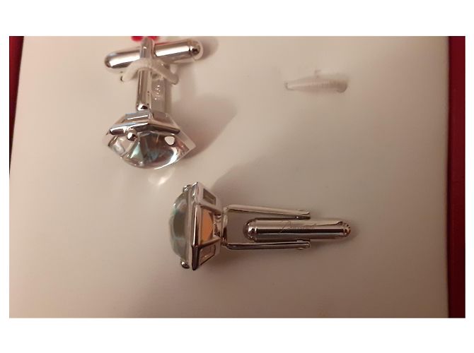 Abotoaduras Baccarat em prata Hardware prateado - vista 4