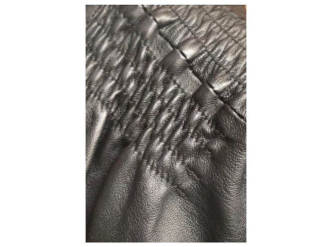 Cambon Chanel Kleid aus Leder schwarz - Ansicht 3