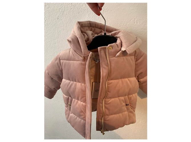 Tartine et Chocolat Pufferjacke Suede Touch rosa 6 Monate Pink - Ansicht 2