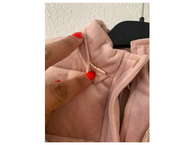 Tartine et Chocolat Pufferjacke Suede Touch rosa 6 Monate Pink - Ansicht 4
