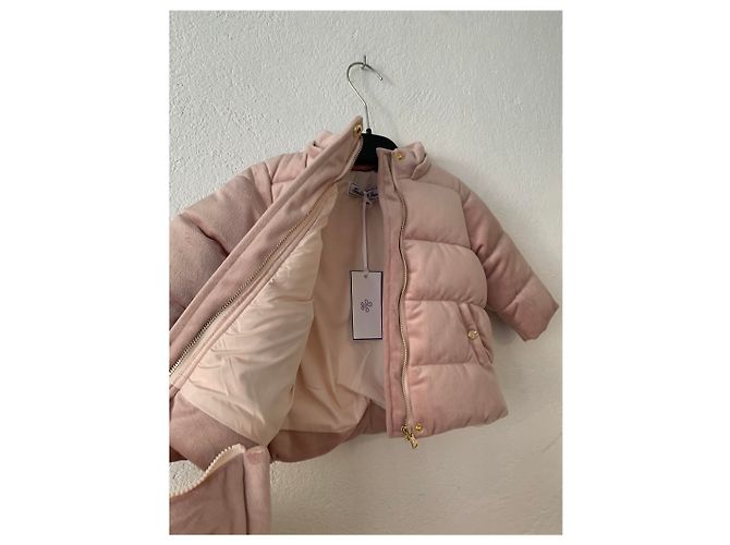 Tartine et Chocolat Pufferjacke Suede Touch rosa 6 Monate Pink - Ansicht 5