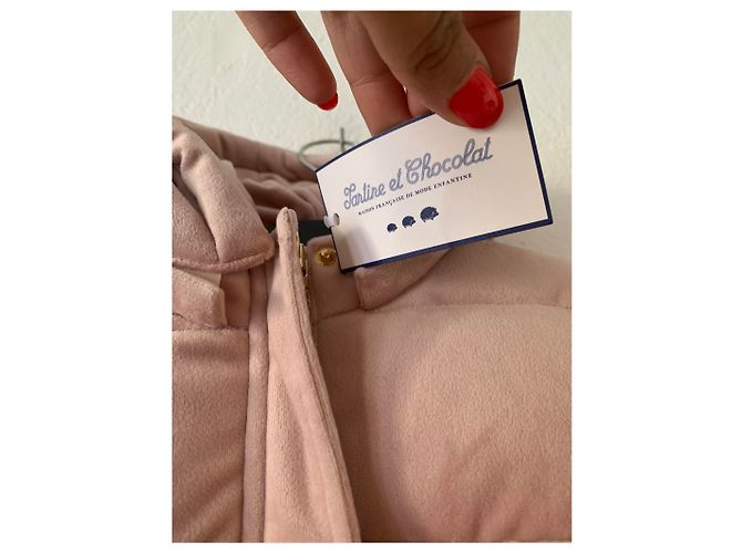 Tartine et Chocolat Pufferjacke Suede Touch rosa 6 Monate Pink - Ansicht 7