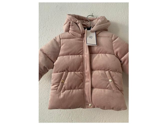 Tartine et Chocolat Pufferjacke Suede Touch rosa 6 Monate Pink - Ansicht 9