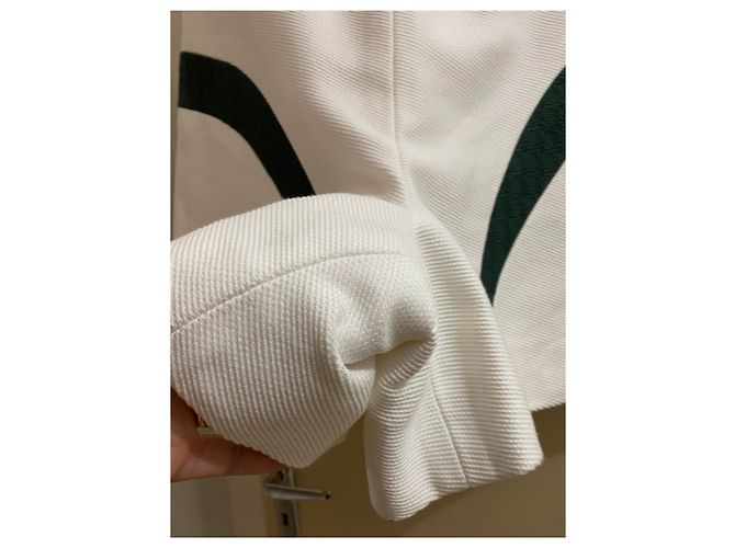 Cambon Mono Chanel Eggshell y Verde Oscuro Seda y Algodón Blanco roto - vista 3