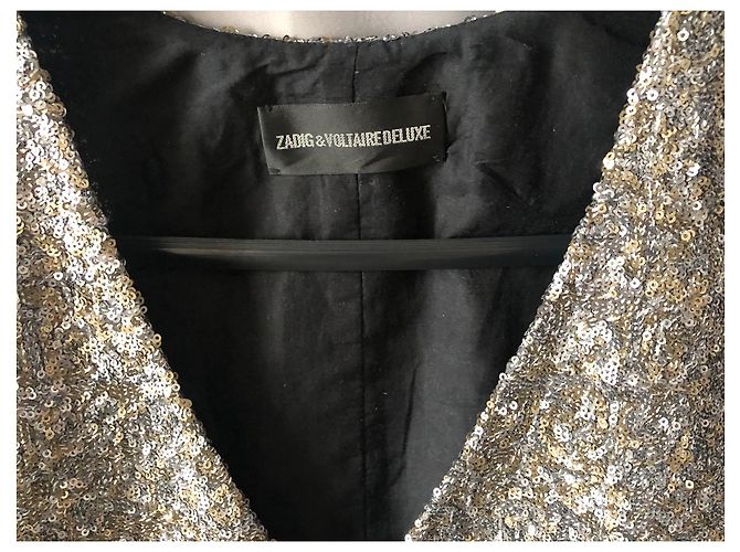 Zadig & Voltaire Glamorous sequin jacket Silvery - view 3