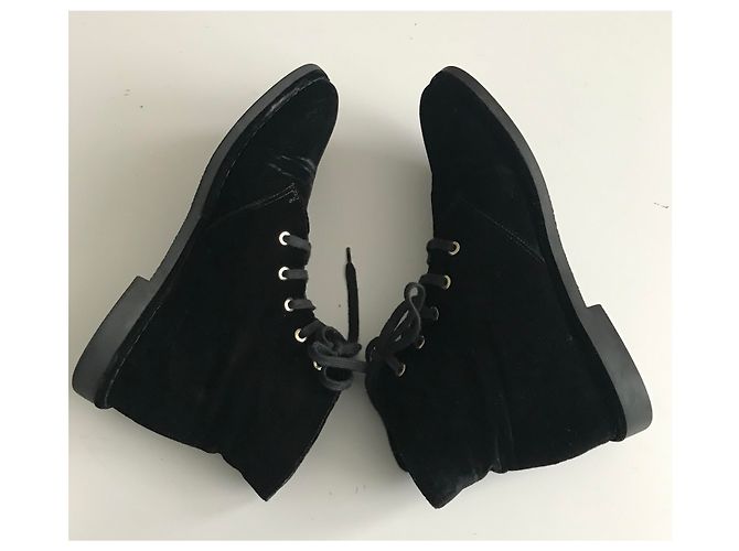 Chanel Anfibi in velluto Nero - vista 15