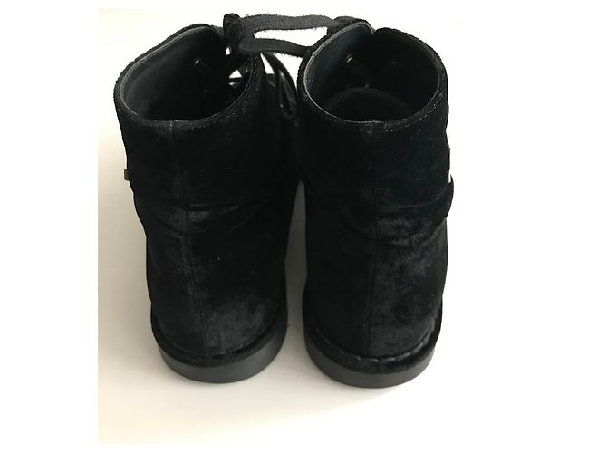 Chanel Anfibi in velluto Nero - vista 17