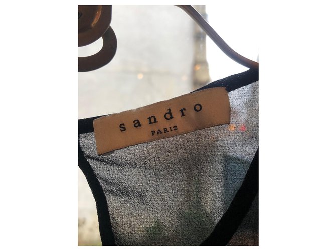 Camicia elegante Sandro in cotone nero - vista 3