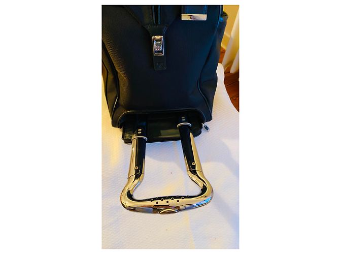 Autre Marque Trolley TUMI Weekend in pelle nera e nylon Nero Argento - vista 22