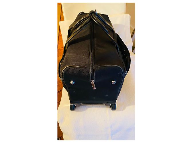 Autre Marque Trolley TUMI Weekend in pelle nera e nylon Nero Argento - vista 23