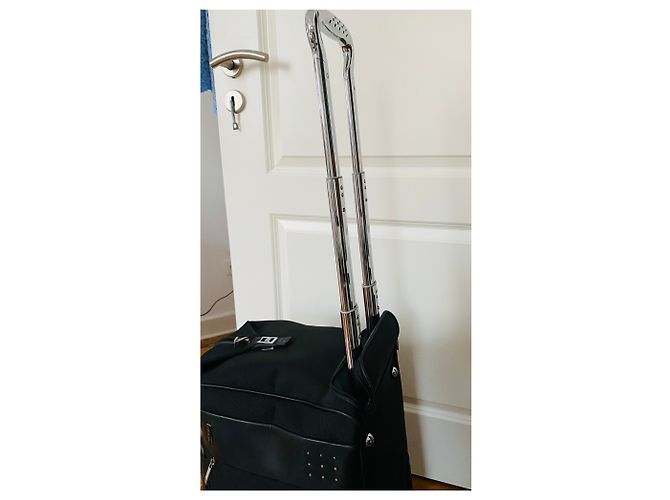 Autre Marque Trolley TUMI Weekend in pelle nera e nylon Nero Argento - vista 3