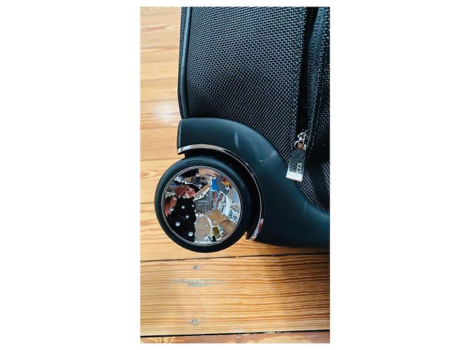 Autre Marque Trolley TUMI Weekend in pelle nera e nylon Nero Argento - vista 8