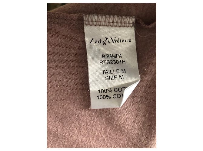 Zadig & Voltaire rosa böhmisches T-Shirt Pink - Ansicht 3