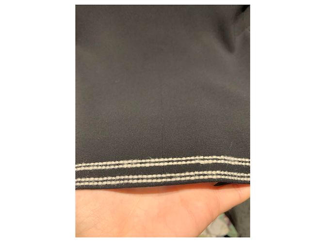 Moschino Black Blazer with Grey Wool Stitching - view 7