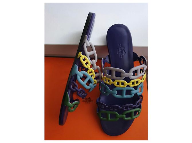 Hermès Sandalen Türkis - Ansicht 3